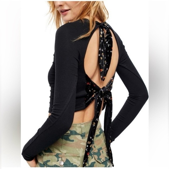 FREE PEOPLE Looking Forward Top Open Back XS - Picture 1 of 12